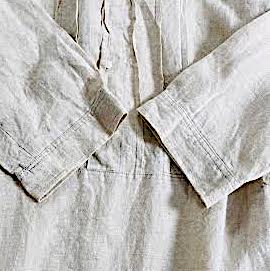 ICHI Antiquites Japan. Handmade in Japan White Linen Shirt Dress