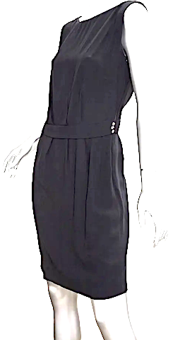 Loris Azzaro Paris. Little Black Classic Knee-Length Sleeveless Sheath