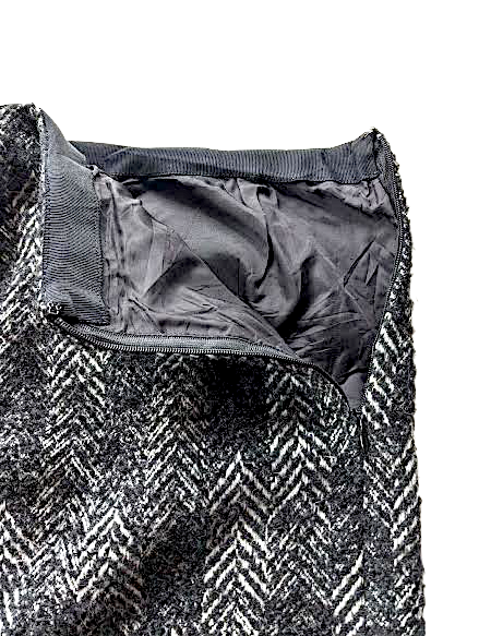 Issey Miyake Japan. Vintage Black/Gray Wool Mini Skirt