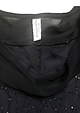 Handwritten London UK. Tanya Sarne. Vintage Black Viscose Dress w/Sequin Embellishments