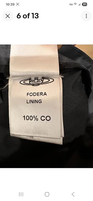 Vivienne Westwood UK. Anglomania Steel Gray Tube Pipe Pants