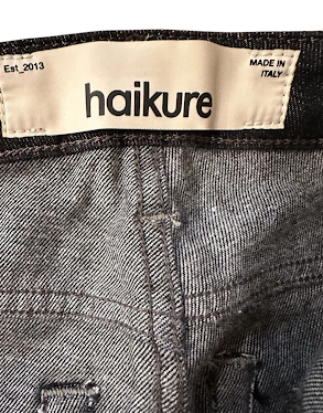 Haikure Formentera Italy. NEW W/TAGS Crop Black Wash / Dark Rinse Size 27 Jeans