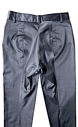 Vivienne Westwood UK. Anglomania Steel Gray Tube Pipe Pants
