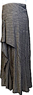 Yohji Yamamoto Japan. COLLECTION. Grey Cotton Animal Print Maxi Skirt