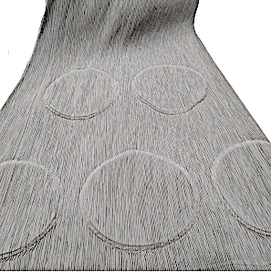 Issey Miyake Japan. White Label. Grey Pleats Please Rare Midi Length Dress with Circle Accents