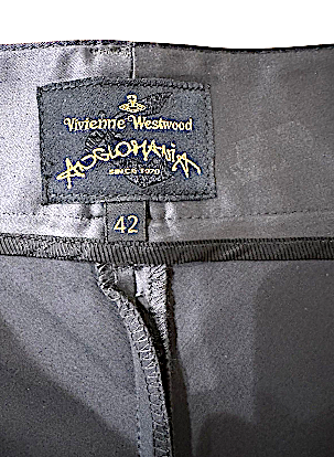 Vivienne Westwood UK. Anglomania Steel Gray Tube Pipe Pants