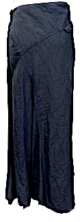 YOHJI YAMAMOTO JAPAN. Y’s Dark Blue Linen Maxi Skirt