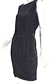 Loris Azzaro Paris. Little Black Classic Knee-Length Sleeveless Sheath