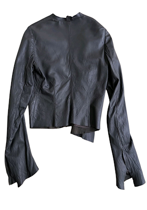 10SEI00TT0 Dieciseizerootto. Italy. Giacca Crust Brown Leather Layers Blazer