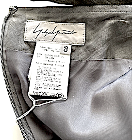 Yohji Yamamoto Japan. COLLECTION. Grey Cotton Animal Print Maxi Skirt