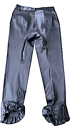 Vivienne Westwood UK. Anglomania Steel Gray Tube Pipe Pants