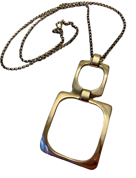 Marjorie Baer. Vtg. Metal Statement Copper Mixed/Metals Large Necklace