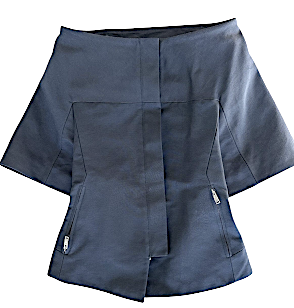 GARETH PUGH UK, NEW. Black Cotton/Silk Avant Garde Jacket