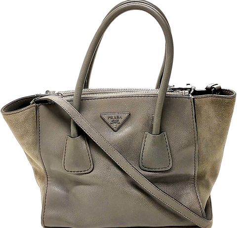 Gucci Italy. Vintage Brown Logo GG Nylon/Leather Tote