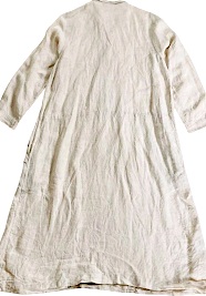 ICHI Antiquites Japan. Handmade in Japan White Linen Shirt Dress