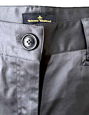 Vivienne Westwood UK. Anglomania Steel Gray Tube Pipe Pants