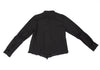 Issey Miyake Japan. PLANTATION. Black Dyed Lace Switching Long Sleeve Shirt