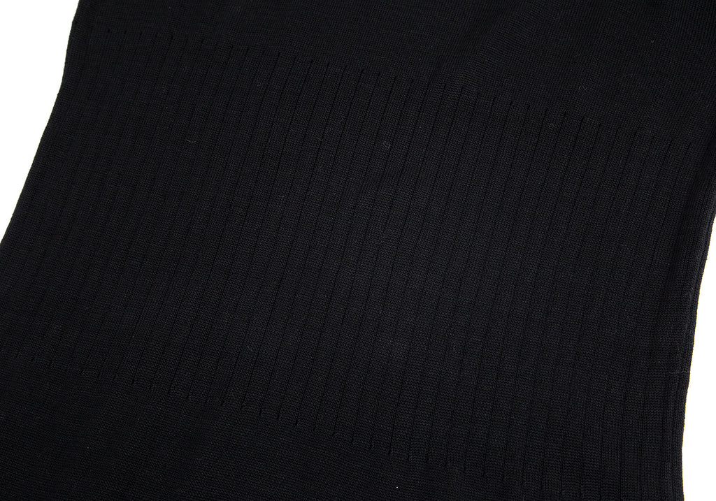 Yohji Yamamoto Japan. Y's Black V-neck Knit Dress