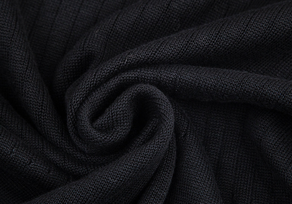 Yohji Yamamoto Japan. Y's Black V-neck Knit Dress