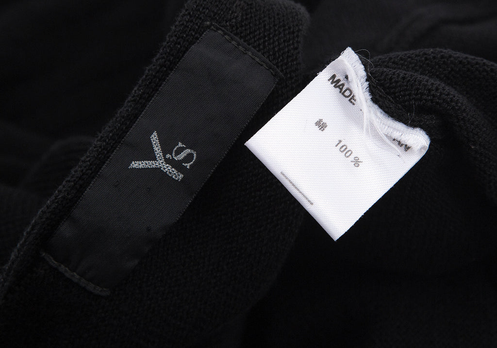 Yohji Yamamoto Japan. Y's Black V-neck Knit Dress