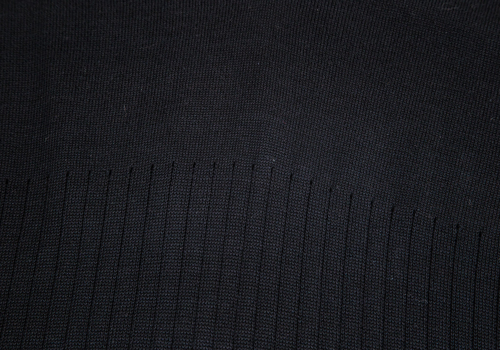 Yohji Yamamoto Japan. Y's Black V-neck Knit Dress