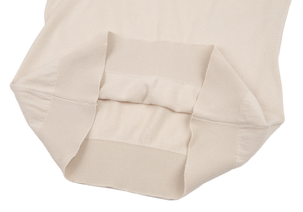 JOHN SMEDLEY LONDON. Beige Cotton Knit Sleeveless Shirt