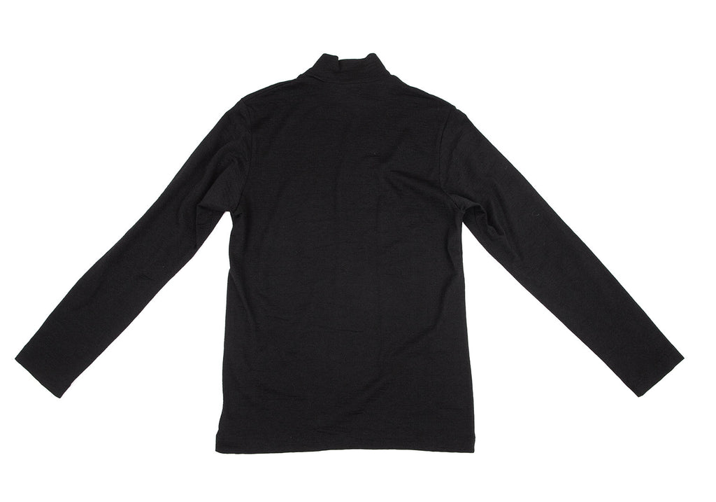 Comme des Garcons Japan. Tricot Black Wool High-neck Top
