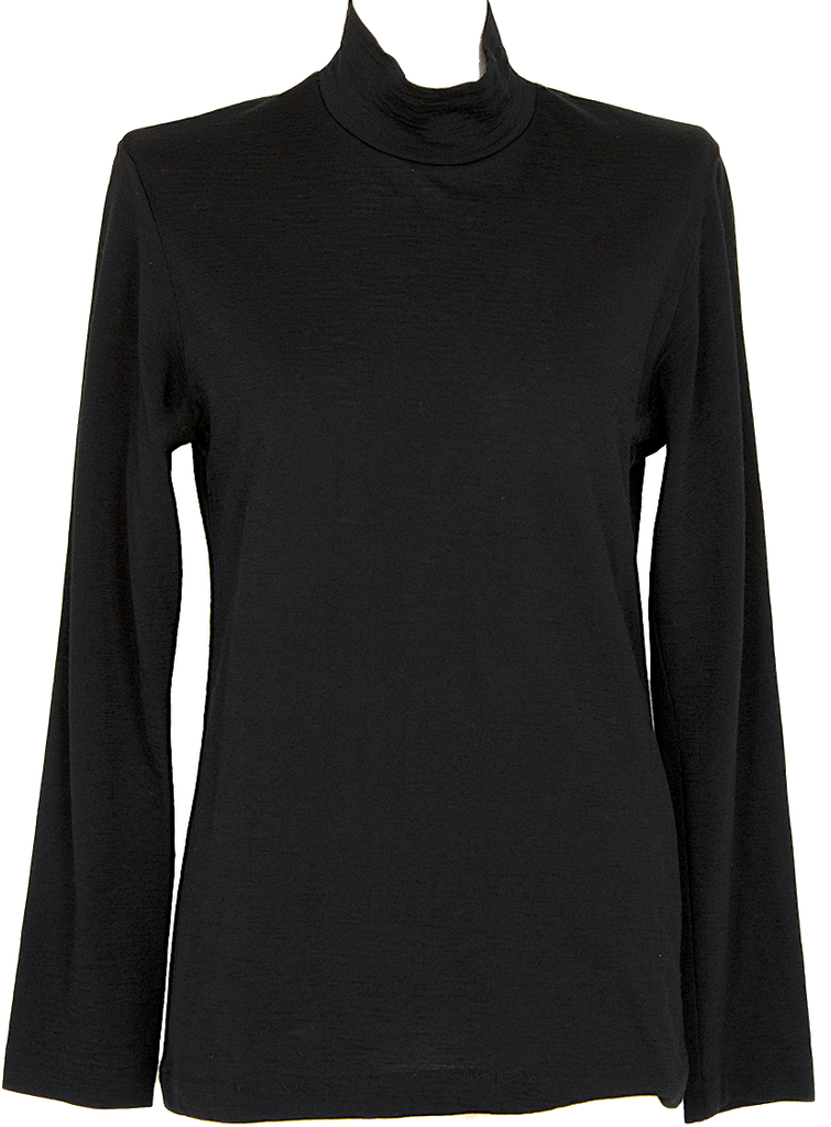 Comme des Garcons Japan. Tricot Black Wool High-neck Top