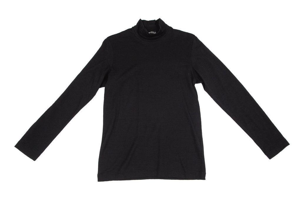 Comme des Garcons Japan. Tricot Black Wool High-neck Top