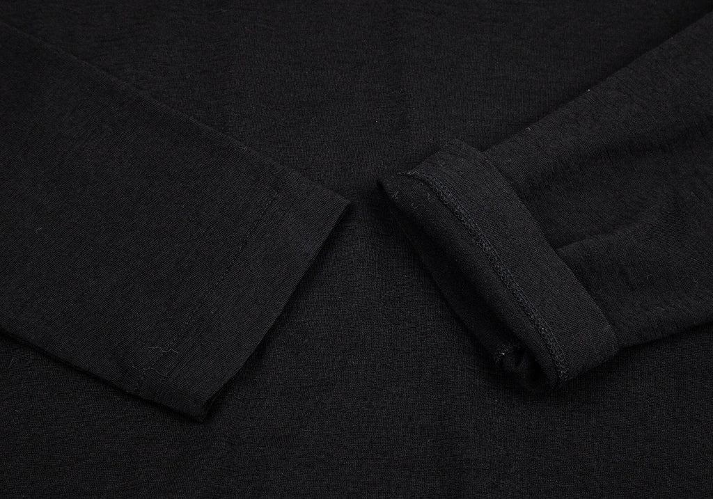 Comme des Garcons Japan. Tricot Black Wool High-neck Top