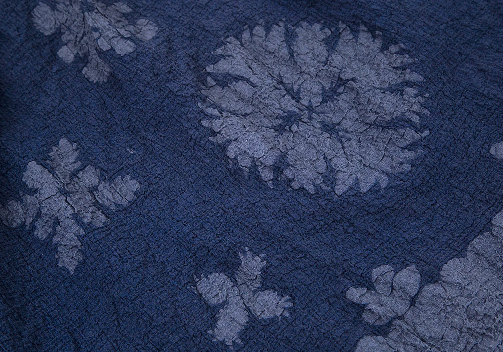 ISSEY MIYAKE JAPAN. "me line" Navy Jacquard Wrinkle Skirt