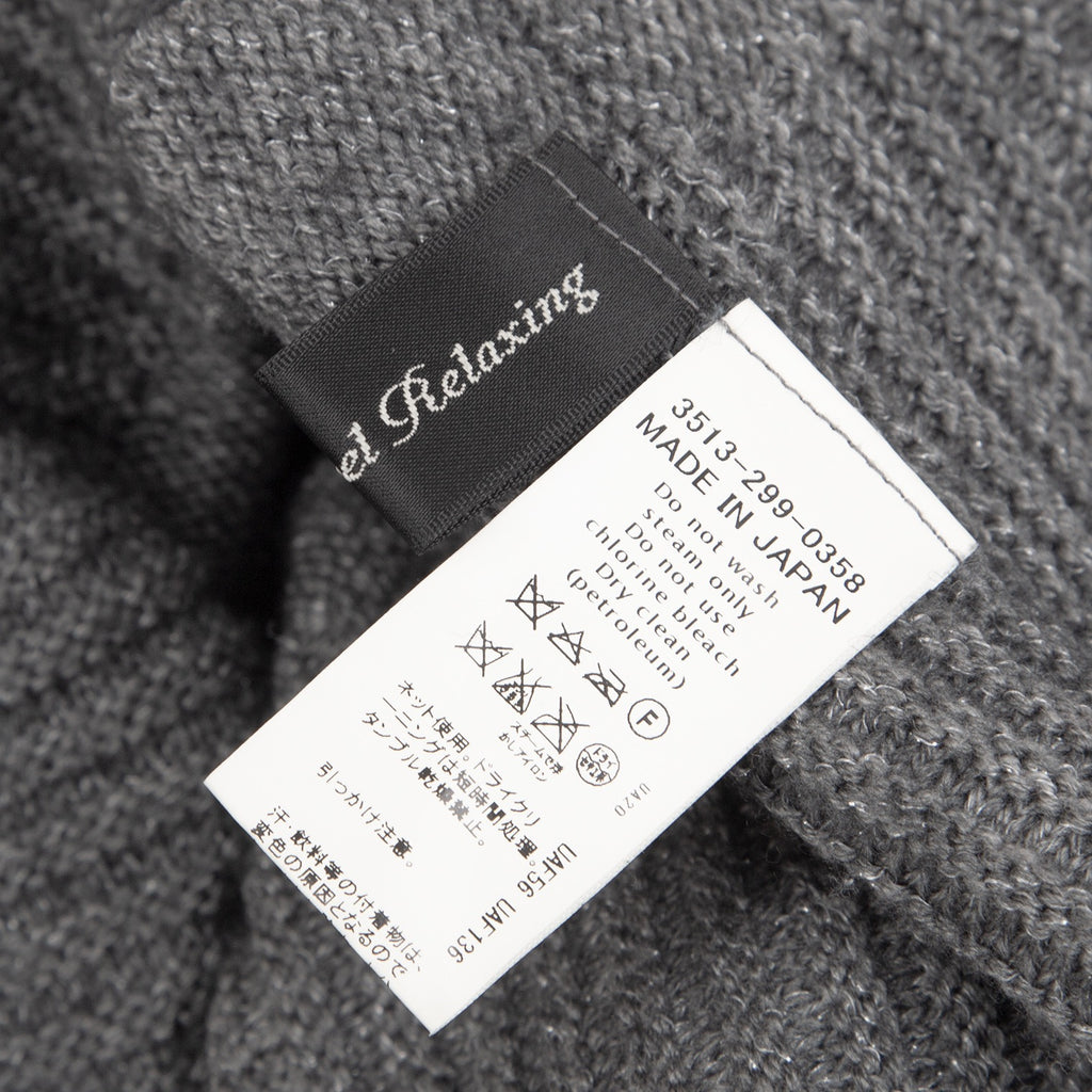 UNITED ARROWS JAPAN. green label relaxing Grey Acrylic Wool Asymmetry Shiny Knit Sweater Mini Dress/Tunic