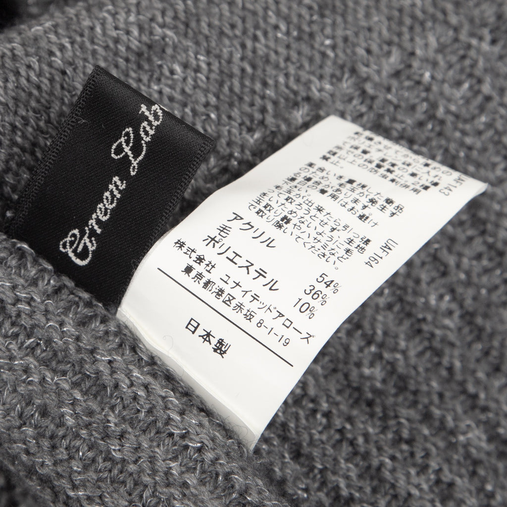 UNITED ARROWS JAPAN. green label relaxing Grey Acrylic Wool Asymmetry Shiny Knit Sweater Mini Dress/Tunic