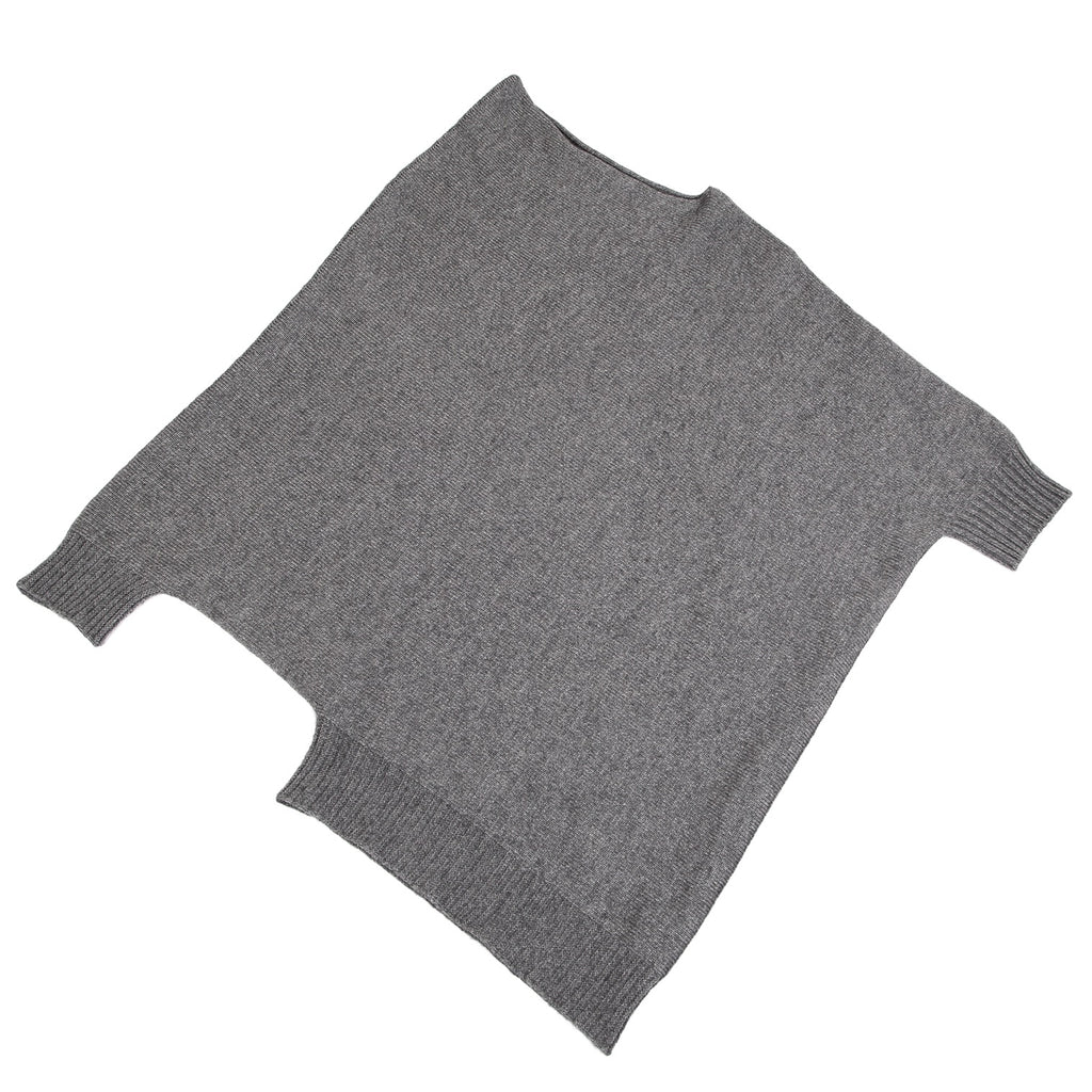 UNITED ARROWS JAPAN. green label relaxing Grey Acrylic Wool Asymmetry Shiny Knit Sweater Mini Dress/Tunic