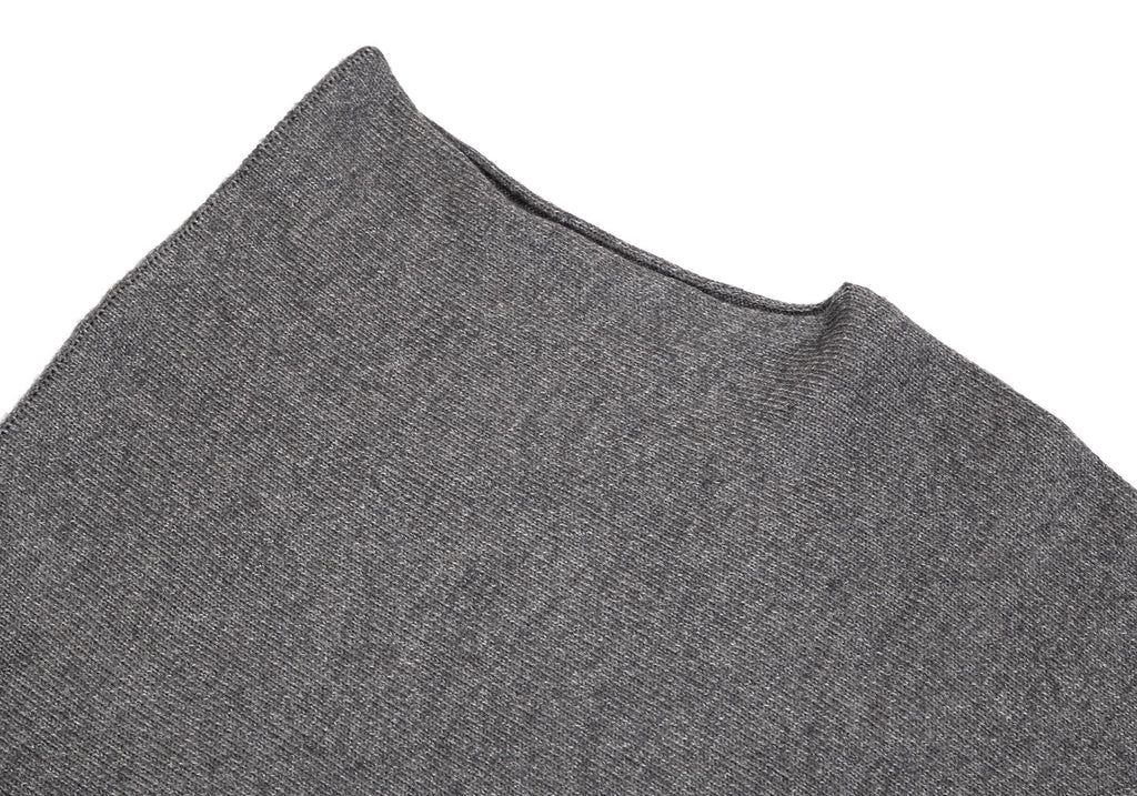 UNITED ARROWS JAPAN. green label relaxing Grey Acrylic Wool Asymmetry Shiny Knit Sweater Mini Dress/Tunic