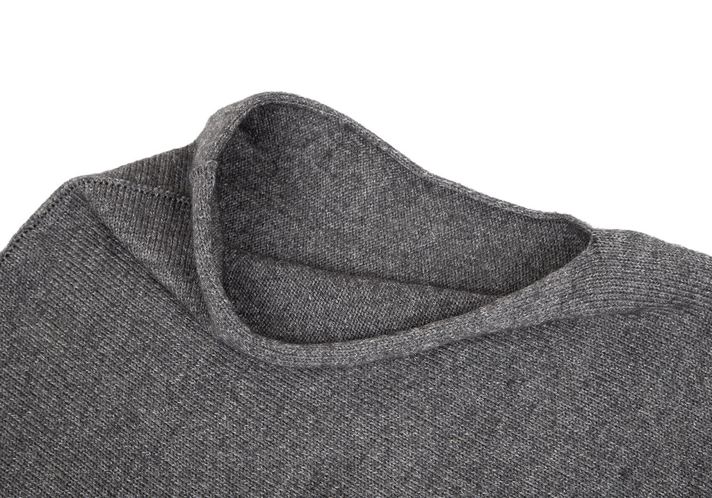 UNITED ARROWS JAPAN. green label relaxing Grey Acrylic Wool Asymmetry Shiny Knit Sweater Mini Dress/Tunic