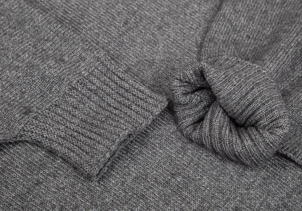 UNITED ARROWS JAPAN. green label relaxing Grey Acrylic Wool Asymmetry Shiny Knit Sweater Mini Dress/Tunic