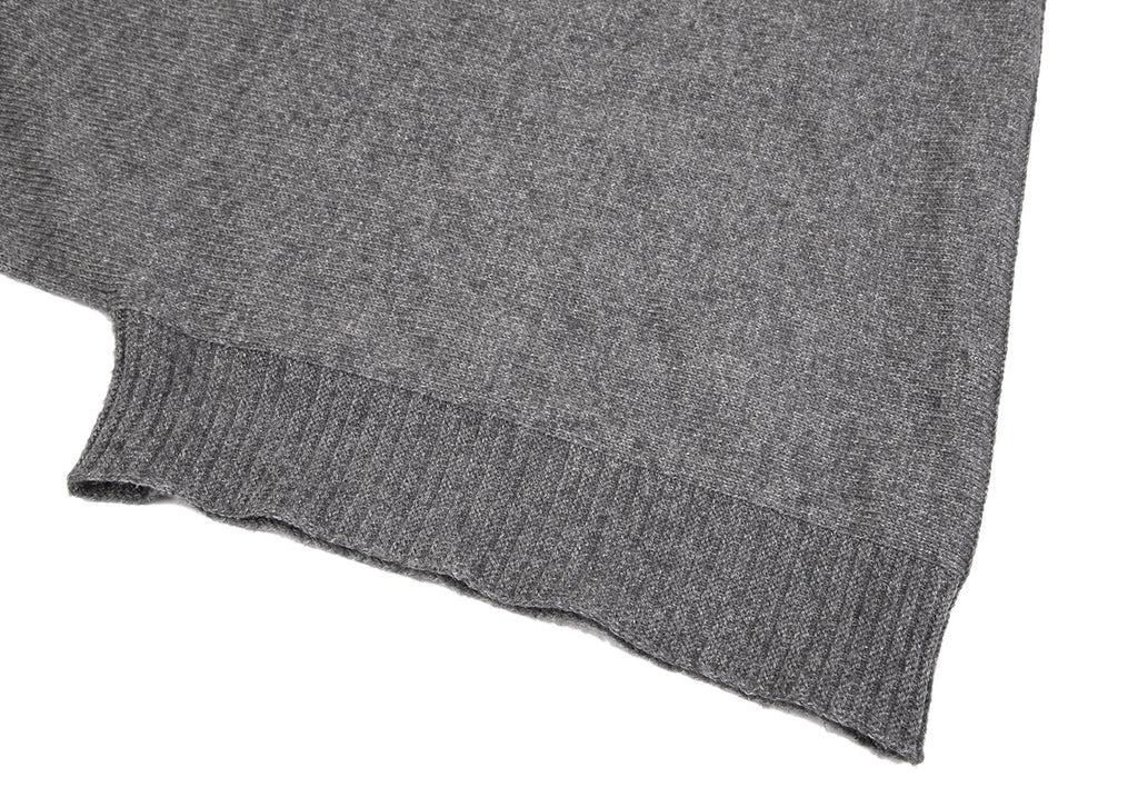 UNITED ARROWS JAPAN. green label relaxing Grey Acrylic Wool Asymmetry Shiny Knit Sweater Mini Dress/Tunic
