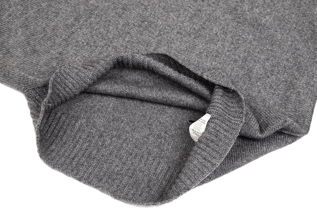 UNITED ARROWS JAPAN. green label relaxing Grey Acrylic Wool Asymmetry Shiny Knit Sweater Mini Dress/Tunic