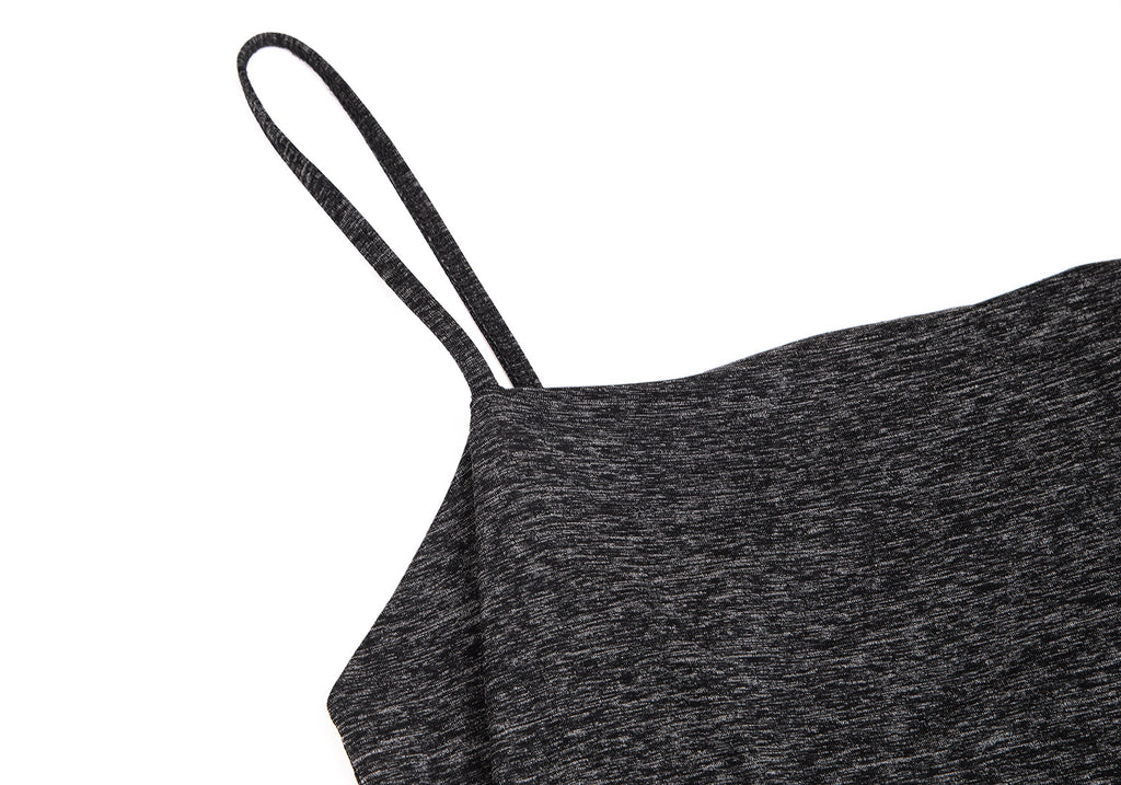 ISSEY MIYAKE JAPAN. FETE Charcoal Color Rayon Blend Stretch Camisole Top