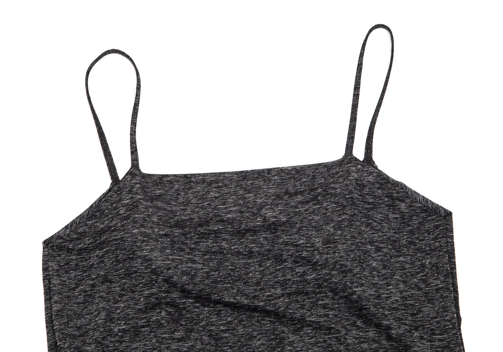 ISSEY MIYAKE JAPAN. FETE Charcoal Color Rayon Blend Stretch Camisole Top