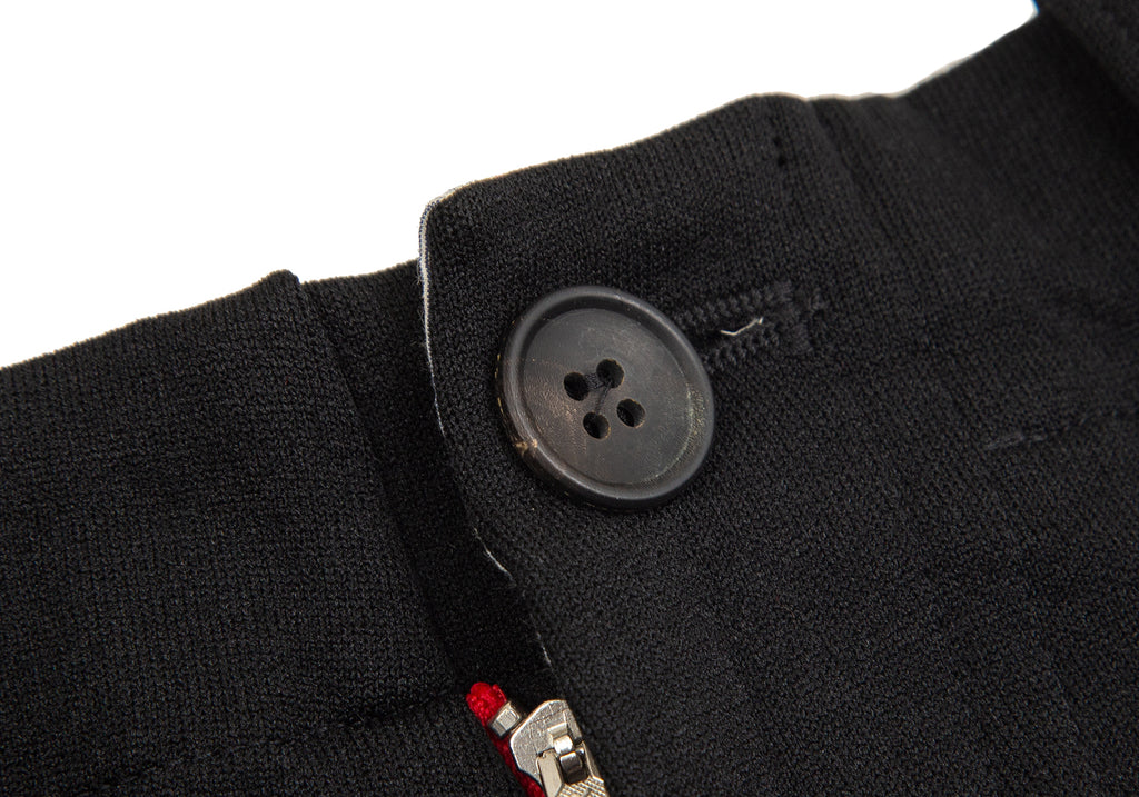 YOHJI YAMAMOTO JAPAN. Y's Striped Pocket Black Wrinkle Half Pants