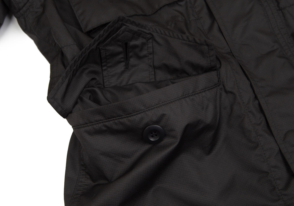 MIHARA YASUHIRO×GIANT KILLING JAPAN. Unisex Black Lining Camouflage Hooded Blouson Coat