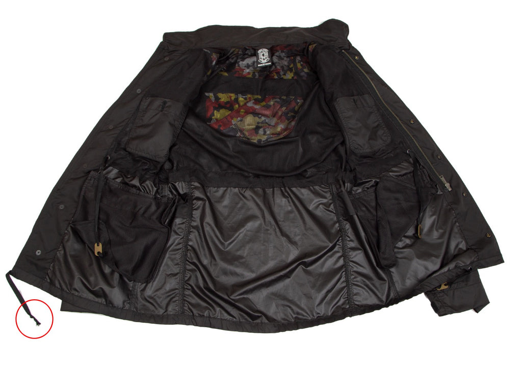 MIHARA YASUHIRO×GIANT KILLING JAPAN. Unisex Black Lining Camouflage Hooded Blouson Coat