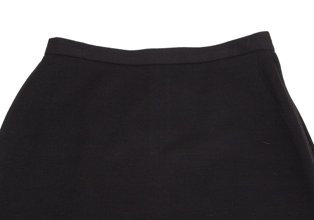 SONIA RYKIEL Paris. Black Wool Back Slit Skirt