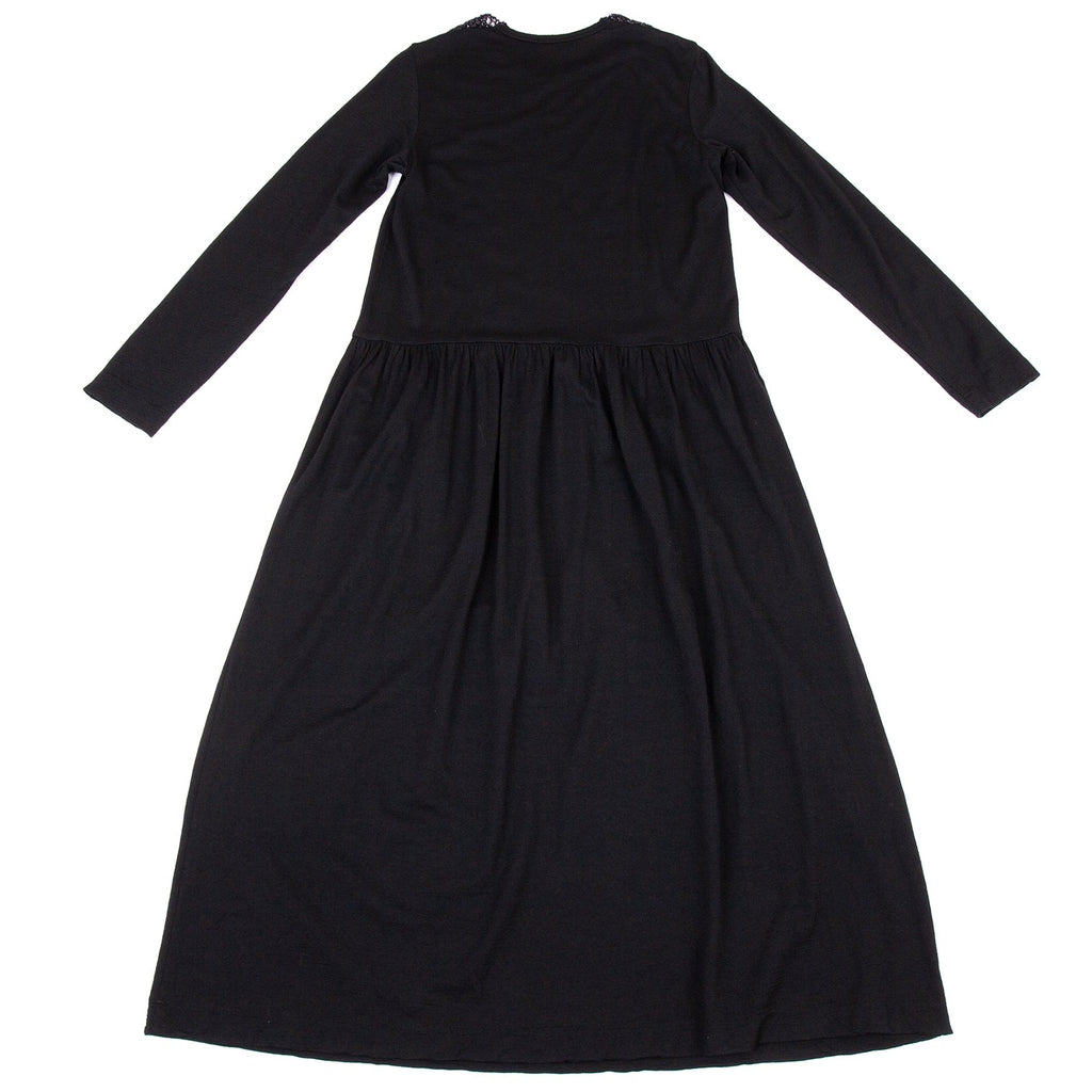 Comme des Garcons Japan. Tricot. Black Front Glitter Design Long Dress