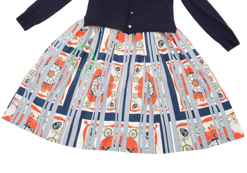 COMME des GARCONS COMME des GARCONS JAPAN. Navy/Grey Docking Dress Navy