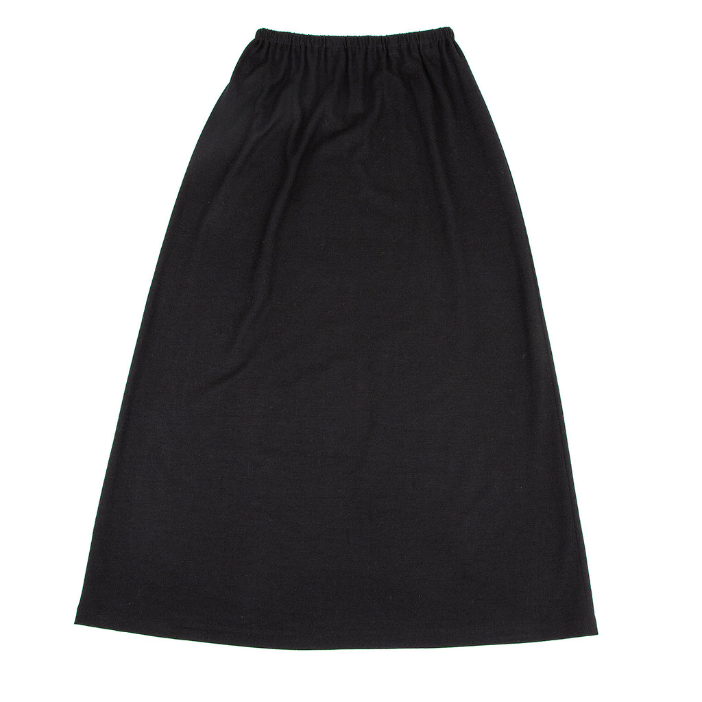 ISSEY MIYAKE JAPAN. Plantation Line. Black Long Wool Skirt