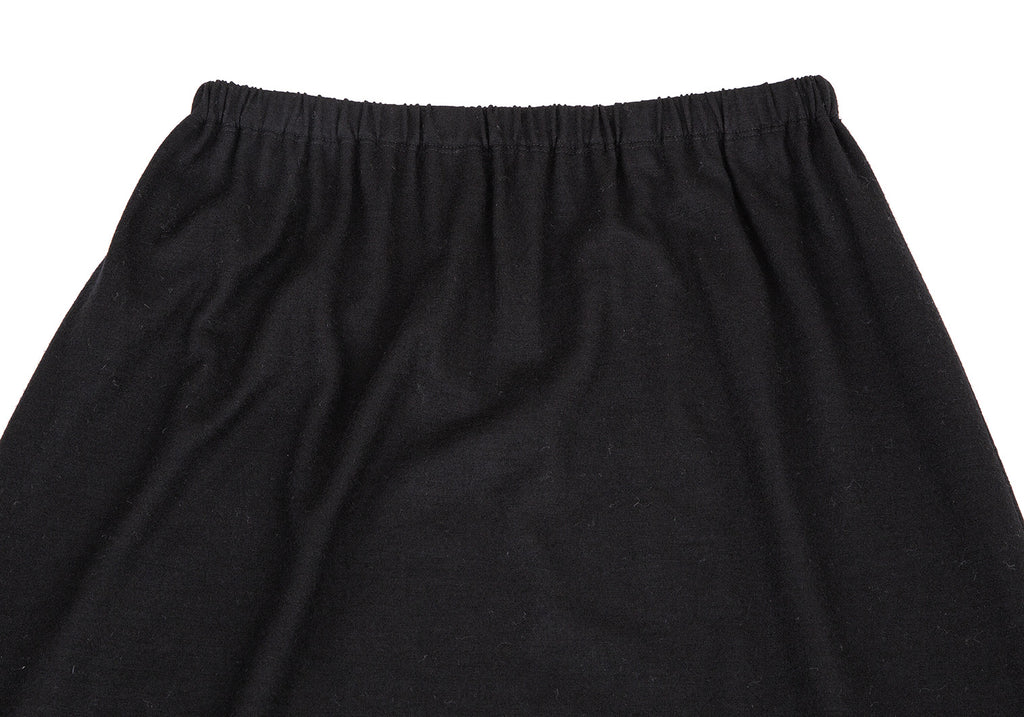 ISSEY MIYAKE JAPAN. Plantation Line. Black Long Wool Skirt