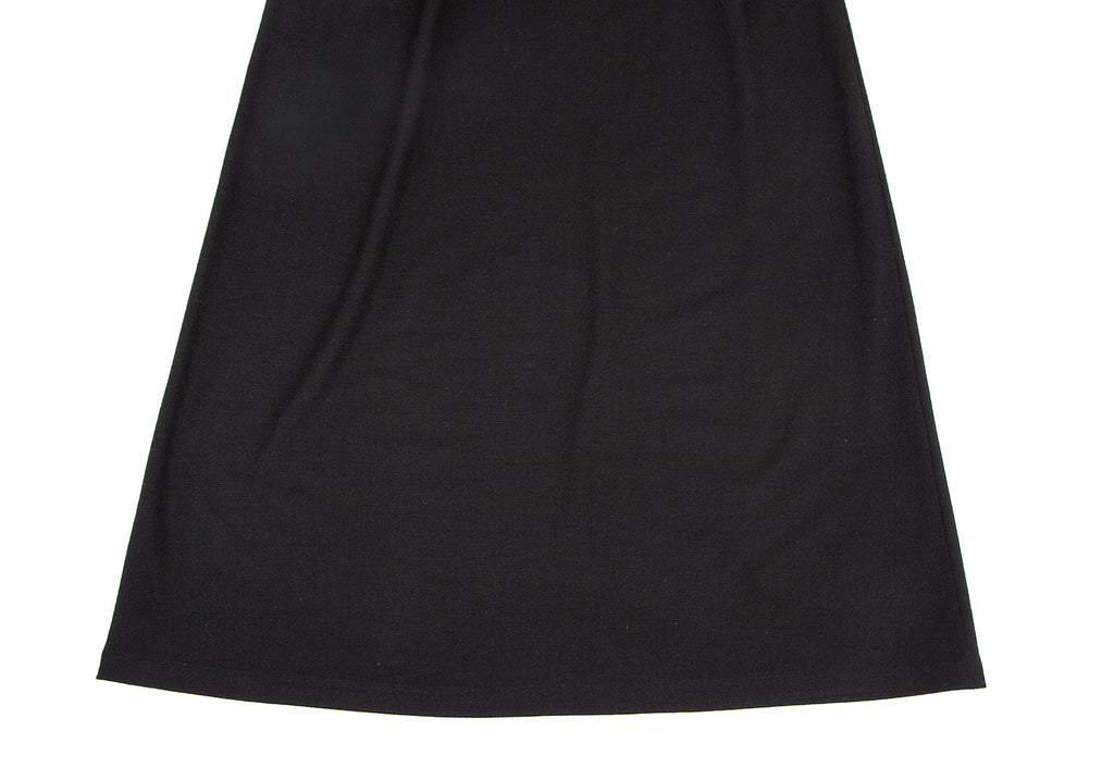 ISSEY MIYAKE JAPAN. Plantation Line. Black Long Wool Skirt